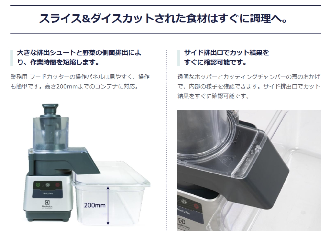 野菜スライサー(ダイスカッター) TrinityPro （トリニティプロ