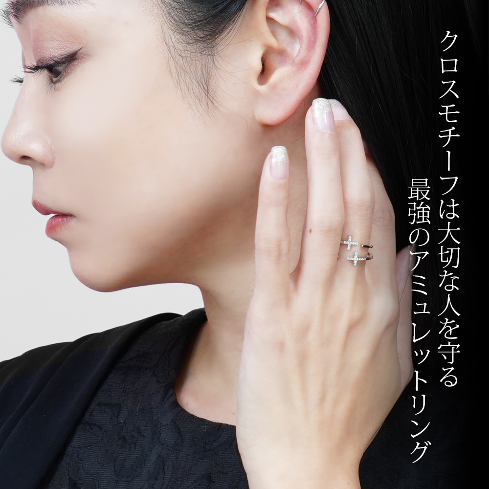 Clementia（クレメンティア） リング 指輪 クロス ストーン レディース