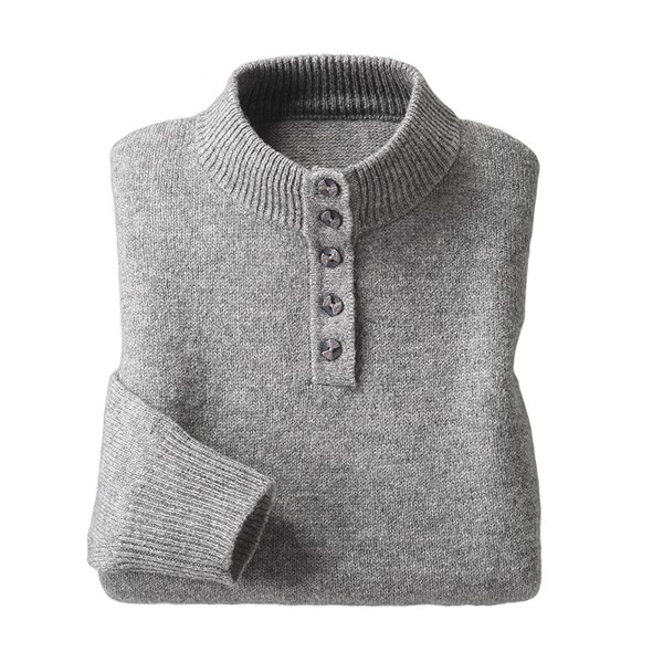 ウール100％ボタン使いセーター　IK-116