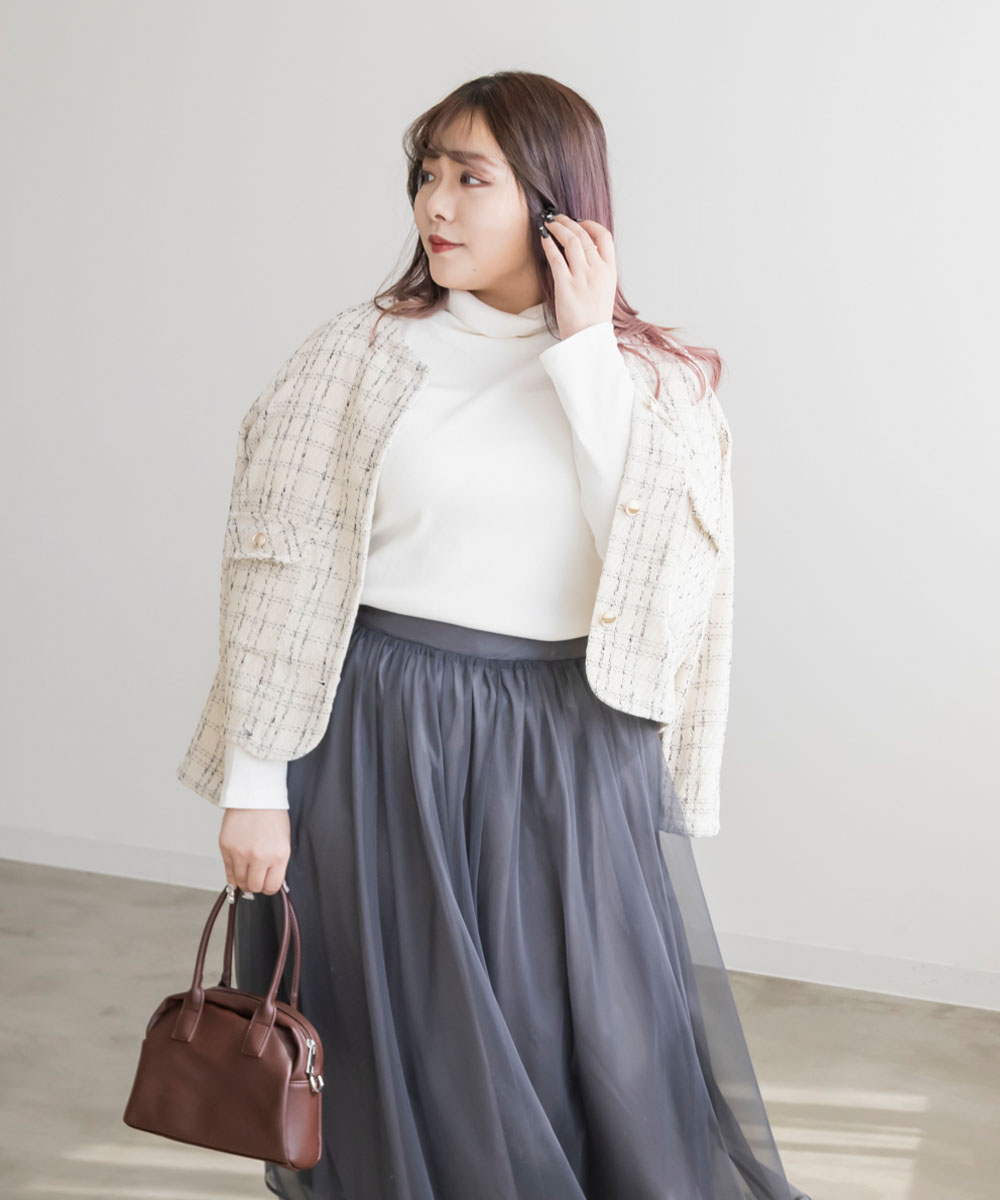 はな様極美品✨プラージュ ツイードジャケット 38サイズ ゆったり 軽い Plage - ☆新品未使用☆plage 【GIRL】ツィード刺繍ジャケット 36の