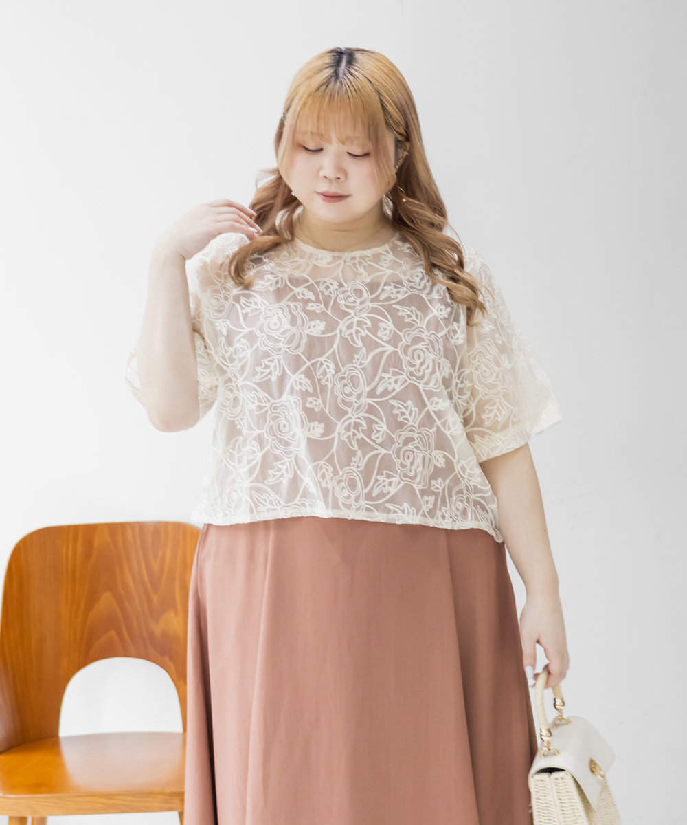 kuu★シーマリーブラウス 大きいサイズ レディース クレット 大きいサイズ 春 夏 トップス