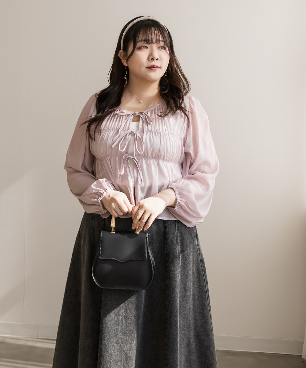 大きいサイズ レディース クレット 3L 4L 大きいサイズ ギャザー