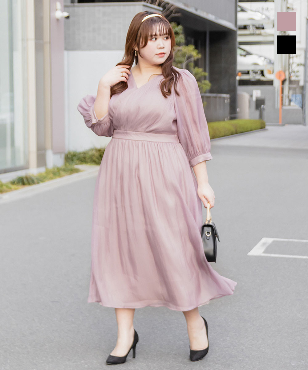 CLETTE（クレット）の「袖オーガンジーリボンワンピース