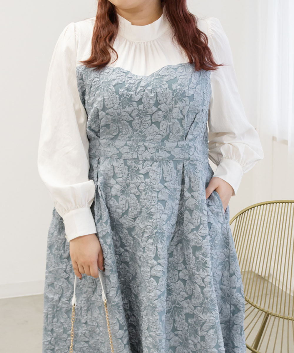注目の福袋！ 大きいサイズ CLETTEオリジナル☆マトラッセ花柄 レディース ワンピース