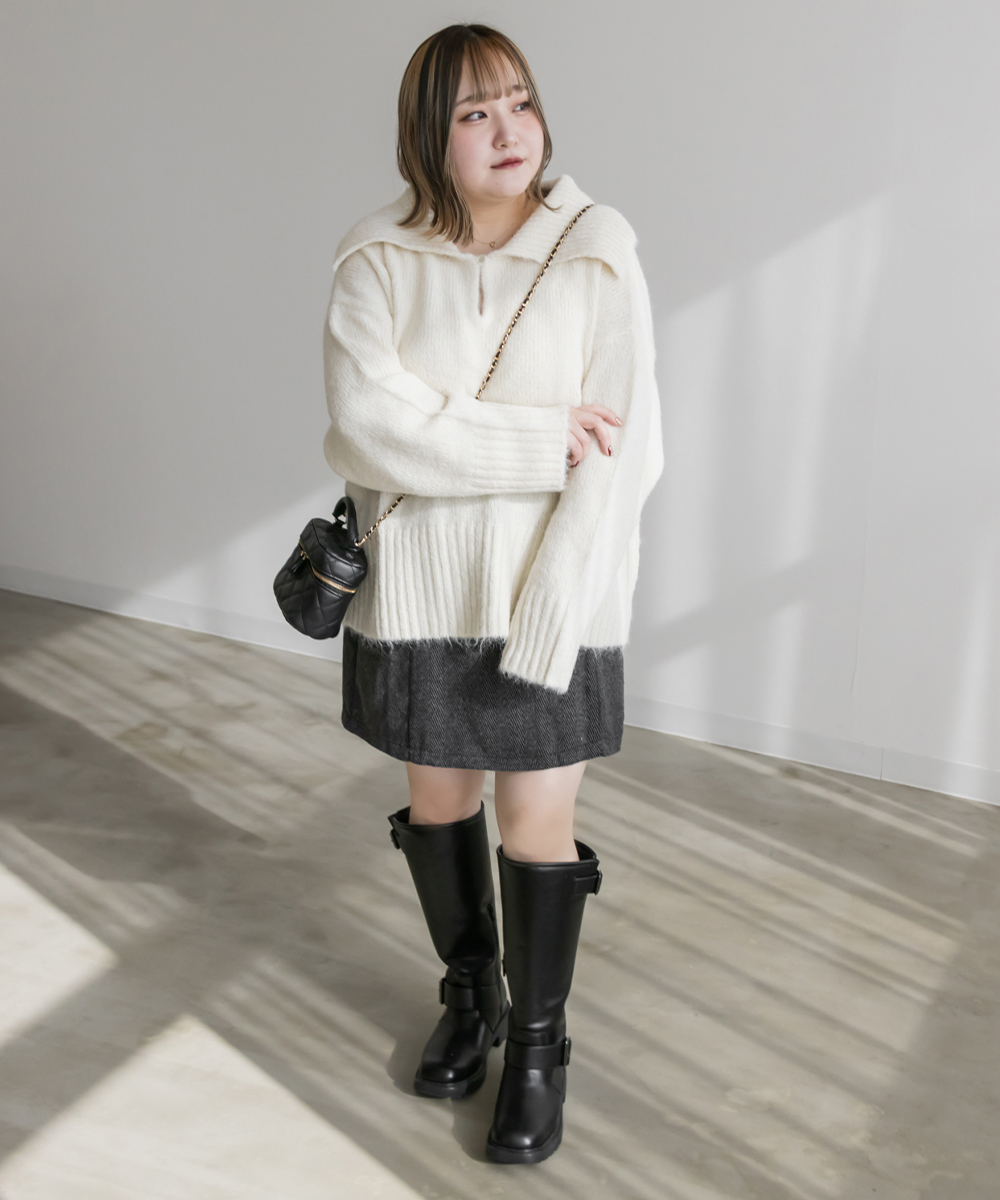 上品でおしゃれ◆Self-portrait◆ヘリンボーン ミニスカート 1735957_23354036_k6.jpg?f=webp