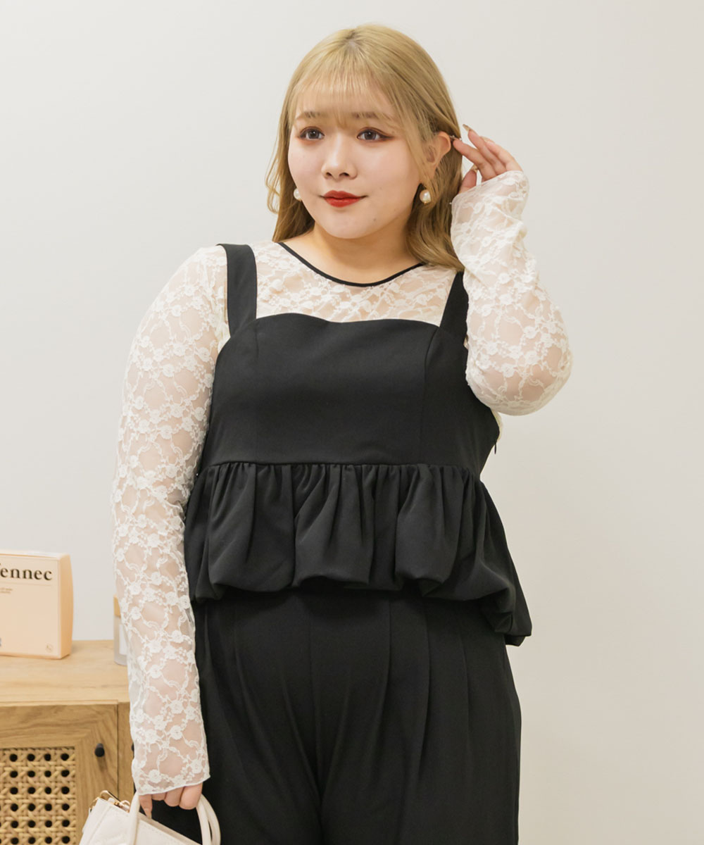 大きいサイズ レディース バルーンビスチェ : 大きいサイズ専門