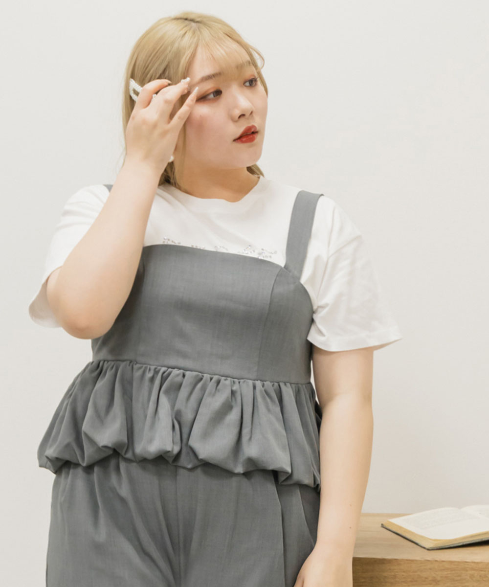 定番のお歳暮&冬ギフトの商品をすべ 大きいサイズ レディース バルーンビスチェ : 大きいサイズ専門 トップス