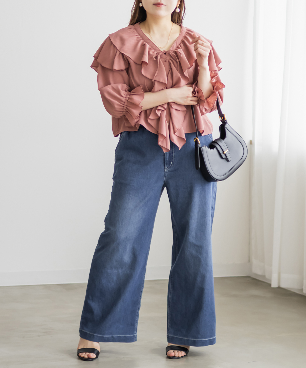clane ワイド　デニム　パンツ　0 未使用タグ付き clane ワイド デニム パンツ 0 未使用タグ付き - メルカリ