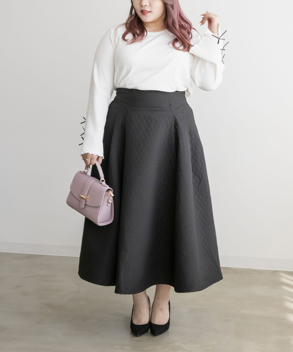 11/30まで限定値下げ】未使用✨ELLIE キルティングスカート グレー