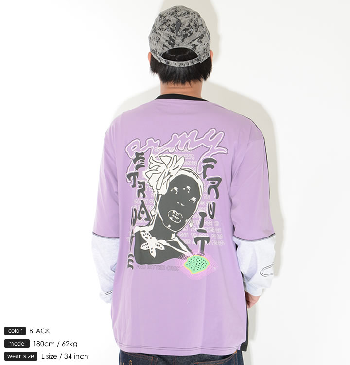 GRIMEY グライミー ロンT ロングTシャツ マルチ切り替えレイヤード 