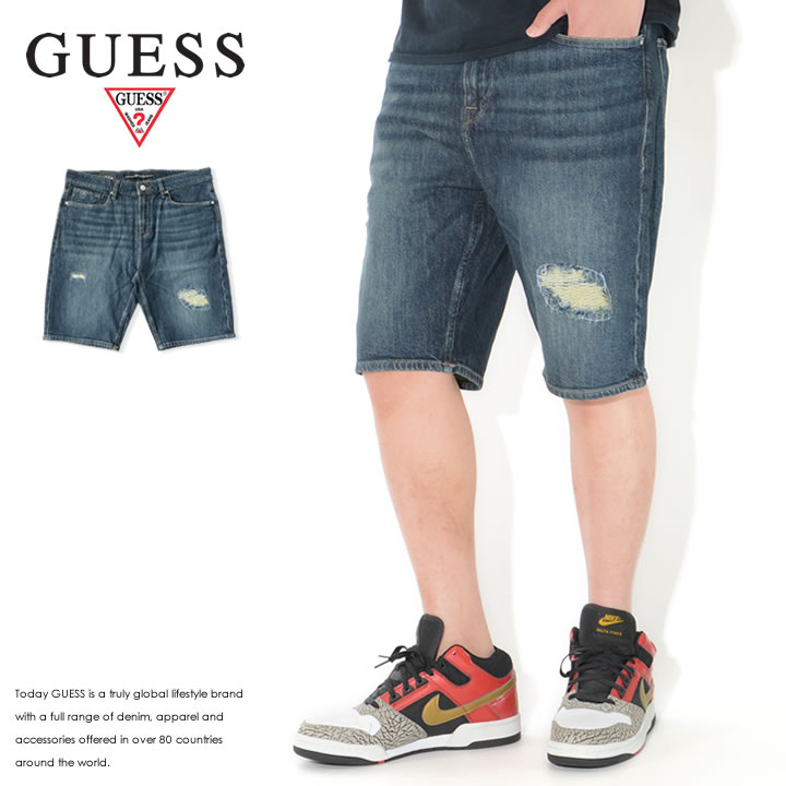 GUESS ゲス ショートパンツ デニム ダメージ加工 (M1GAV3R4710