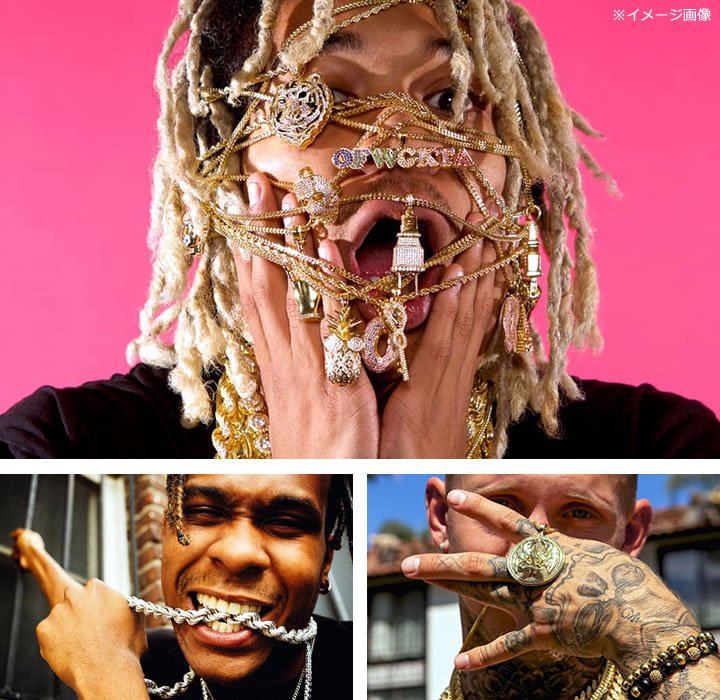 KING ICE キングアイス ゴールドリング 指輪 Gリンクチェーン シルバー