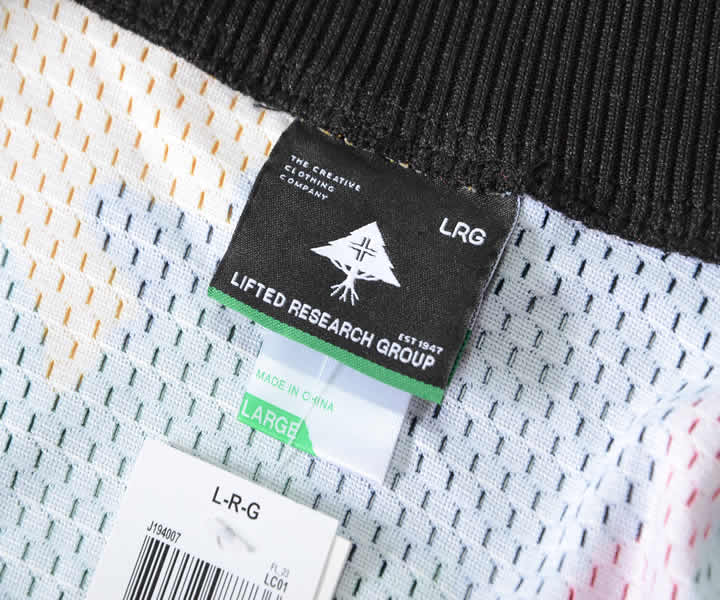 LRG エルアールジー トラックジャケット ジャージ メッシュ 総柄 