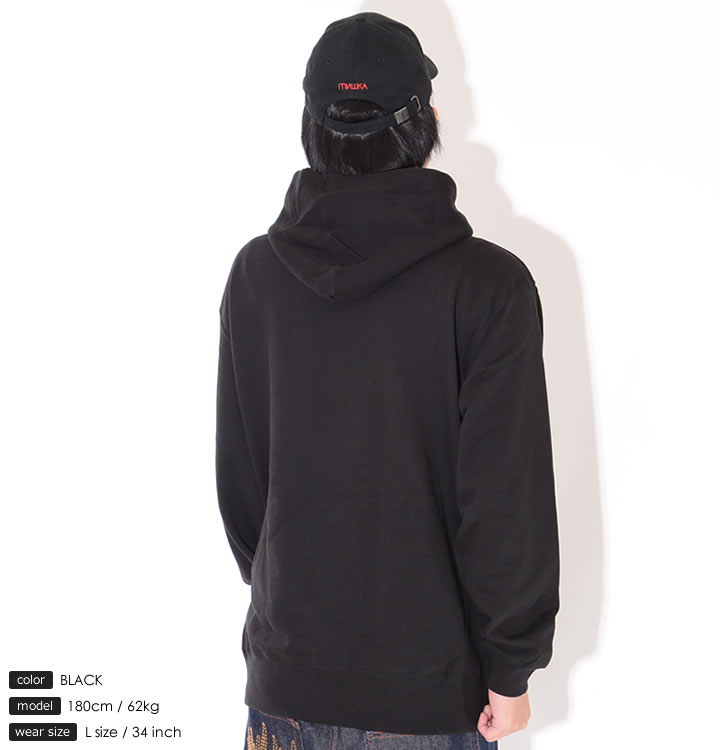 MISHKA ミシカ スウェットパーカー ベアモップ センタープリント