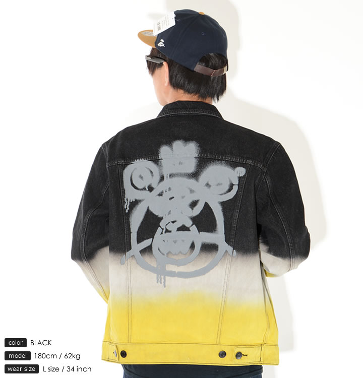 MISHKA ミシカ デニムジャケット グラデーション ベアモップ