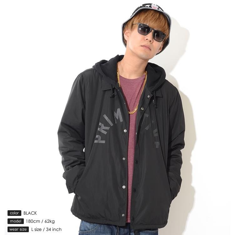 PRIMITIVE プリミティブ コーチジャケット レイヤードフード 同色