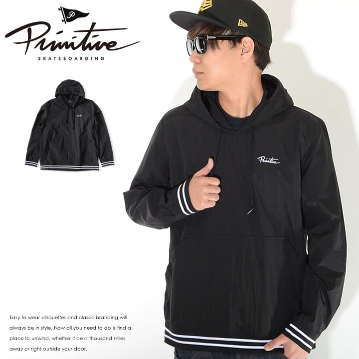 PRIMITIVE プリミティブ ナイロンジャケット ワッシャー加工 胸