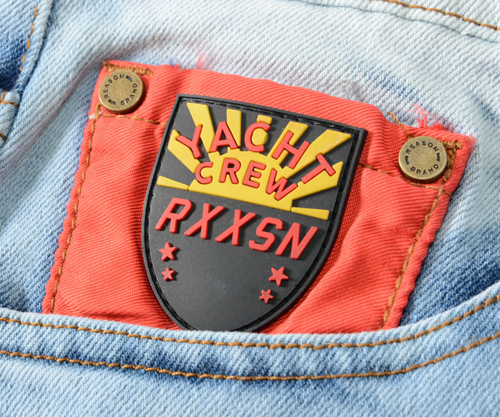 REASON リーズン デニムパンツ ストライプ柄ポケット 切り替え