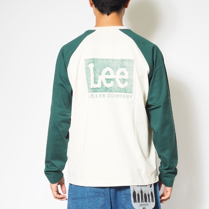Lee（リー） ロンT 長袖 ラグラン バックプリント かすれロゴ (LT3210