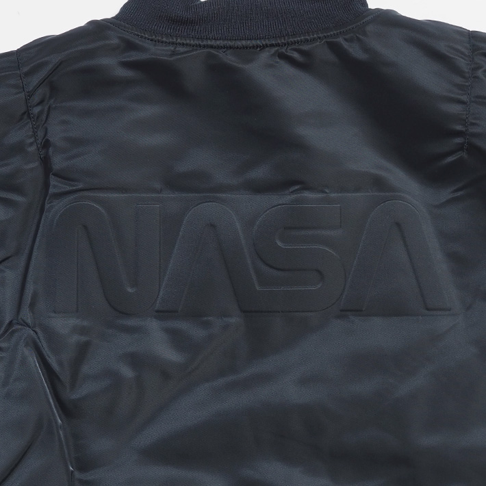 ALPHA NASA MA-1 ブラック Alpha Industries Men's NASA Apollo MA-1 Bomber Jacket, Black