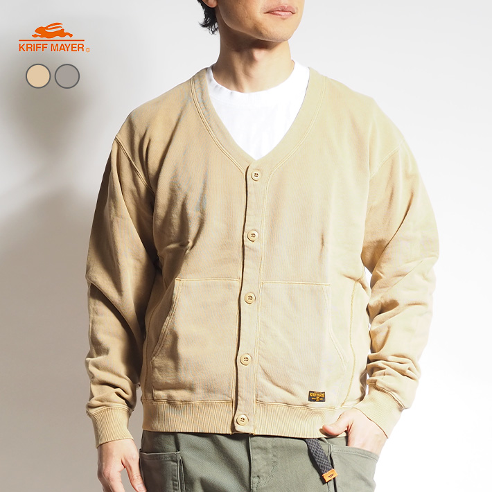 クリフメイヤー カーディガン ピグメント スウェット 裏毛 (2437200) KRIFF MAYER メンズファッション ブランド | KRIFF MAYER | 01