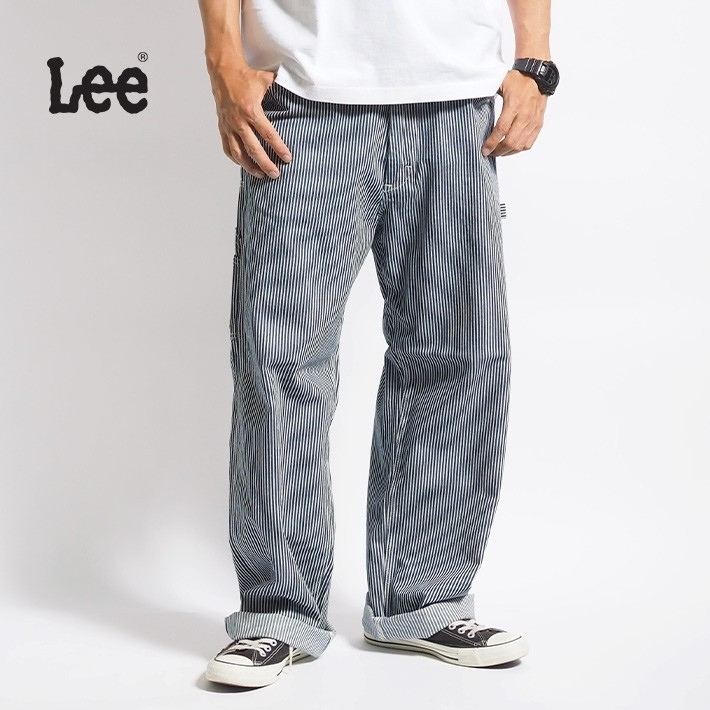 Lee（リー） ペインターパンツ デニム ヒッコリー ワイド ルーズ ユニ