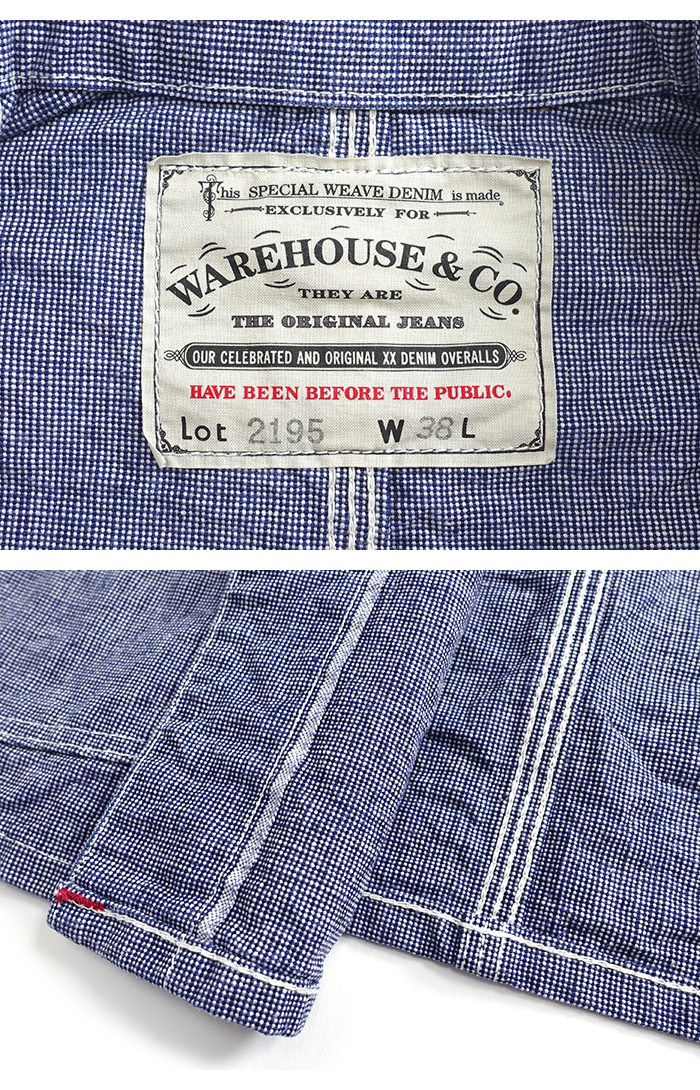 WAREHOUSE（ウエアハウス） WAREHOUSE Lot 2195 INDIGO PINCHECK