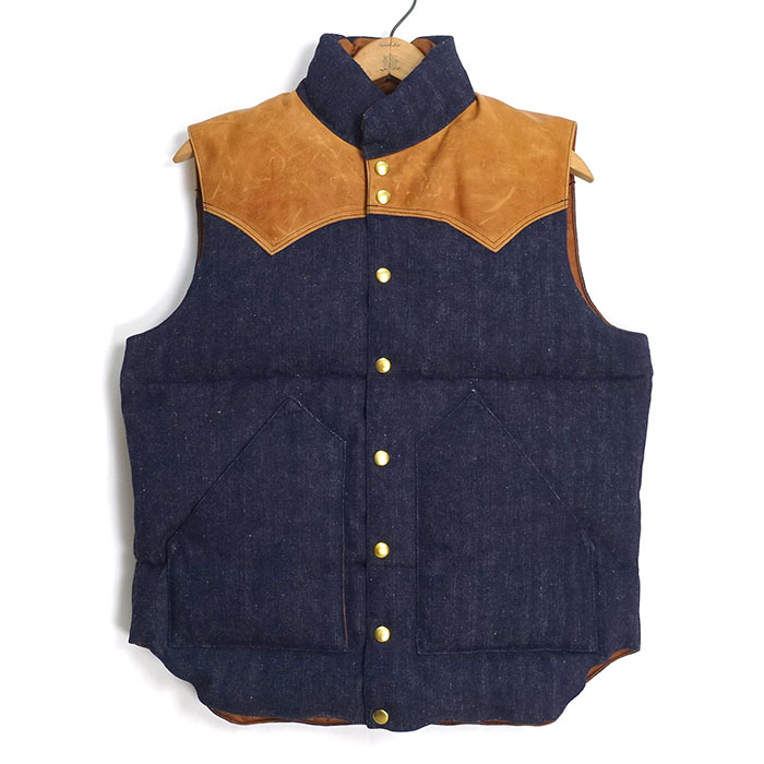 ROCKY MOUNTAIN x WAREHOUSE (ロッキーマウンテンｘウエアハウス) Lot 2236 ヘリンボーン ツイル ダウンベスト HBT DOWN VEST 日本製の画像