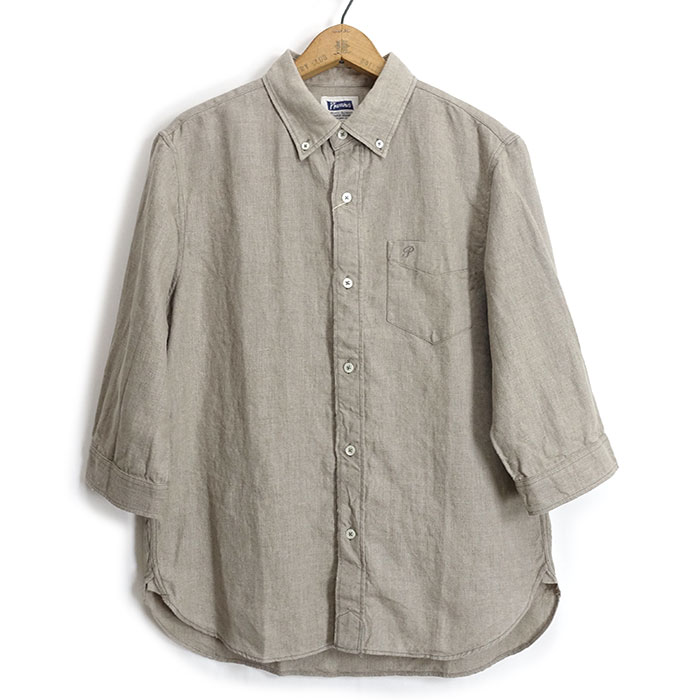 フェローズ Pherrow's [24S-P7BD1] 7分袖 フレンチリネン BDシャツ French linen BD shirt｜cleverwebshop｜03