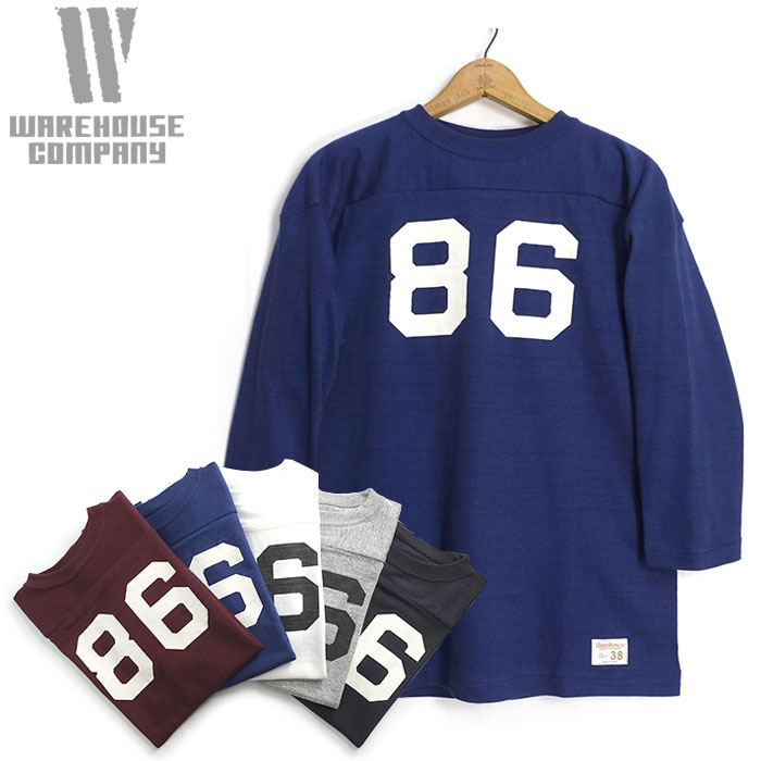 ウエアハウス Warehouse フットボールTシャツ XL 日本製 WAREHOUSE（ウエアハウス） [4063NO86] 7分袖 フットボールTシャツ 