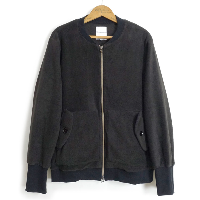 Re made in tokyo japan [5821A-CT] ソリッド フリース ジップ ブルゾン Solid Fleece Zip Blouson 日本製