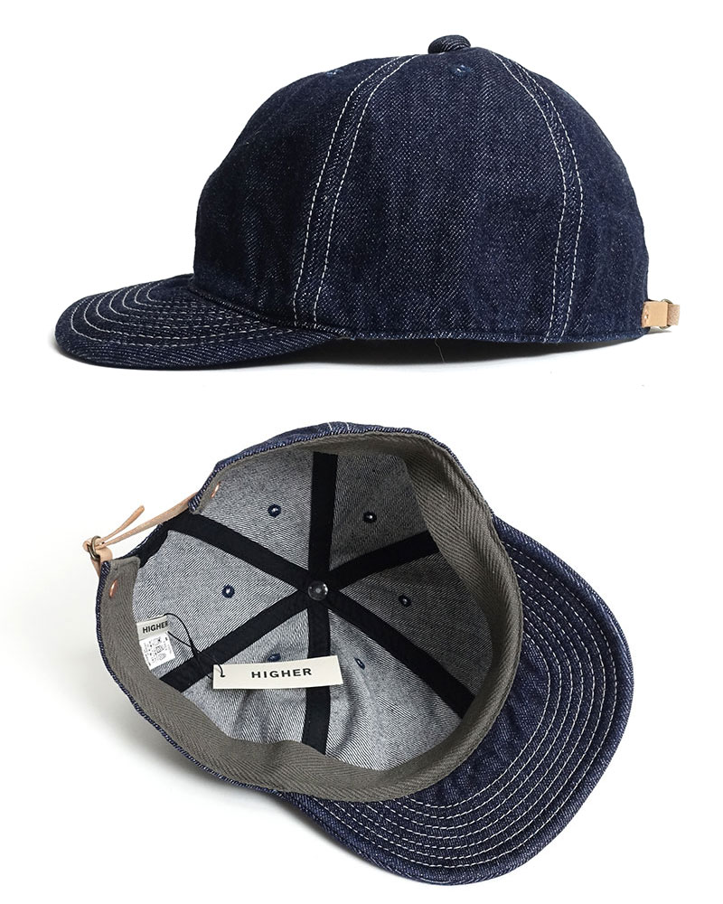 メール便可 HIGHER ハイヤー HT18006 セルビッチ デニム キャップ