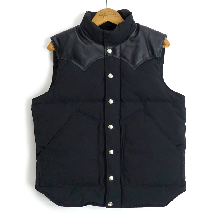 シュガーケーン SUGARCANE [SC15222] レザーヨーク ダウンベスト LEATHER YOKE T/C DOWN VEST｜cleverwebshop｜02