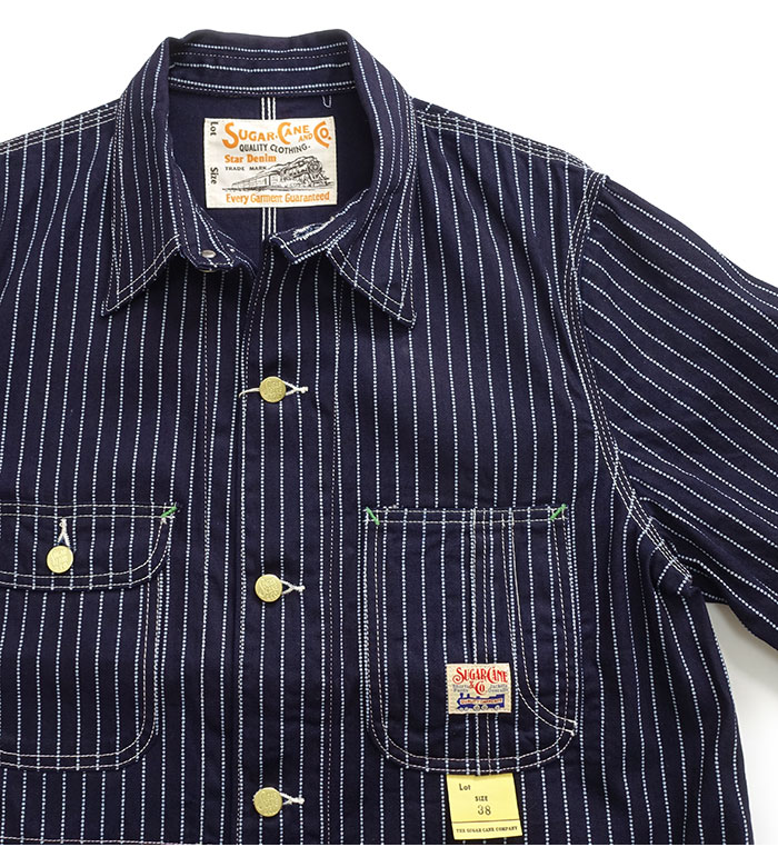 SUGAR CANE シュガーケーン 9oz ウォバッシュストライプ ワーク
