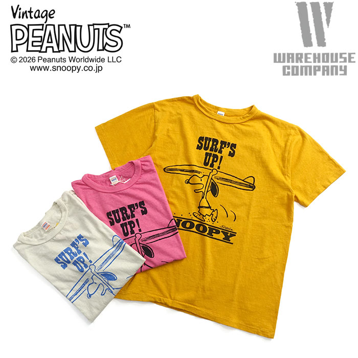 WAREHOUSE（ウエアハウス） [YP126S-1] Vintage PEANUTS 半袖 Tシャツ