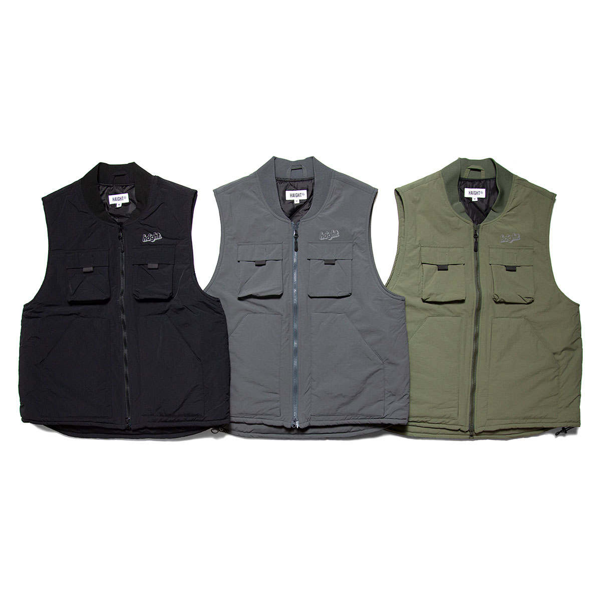 HAIGHT ヘイト ベスト ストリート ヒップホップ ダンス ラッパー ダンサーファッション ミリタリー ワーク カジュアル ブランド NYLON PADDED VEST HTAW-232003｜clickstarwaks