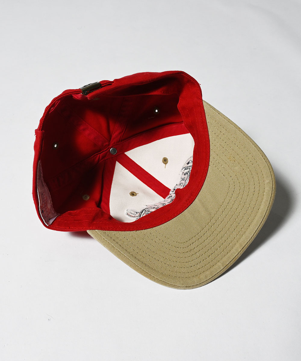 CLEVELAND INDIANS クリーブランド インディアンズ CAP キャップ RED 【ワンサイズ】 【古着 中古】｜clickstarwaks｜03