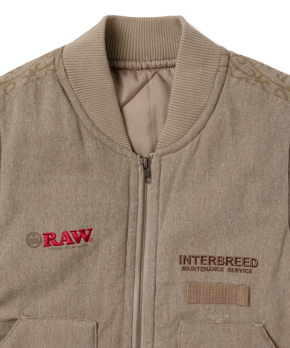 RAW × INTERBREED ロウ × インターブリード ベスト ストリート ヒップホップ ラッパー ダンサー カジュアル キャンプ ブランド FACTORY VEST IB23AW15｜clickstarwaks｜09