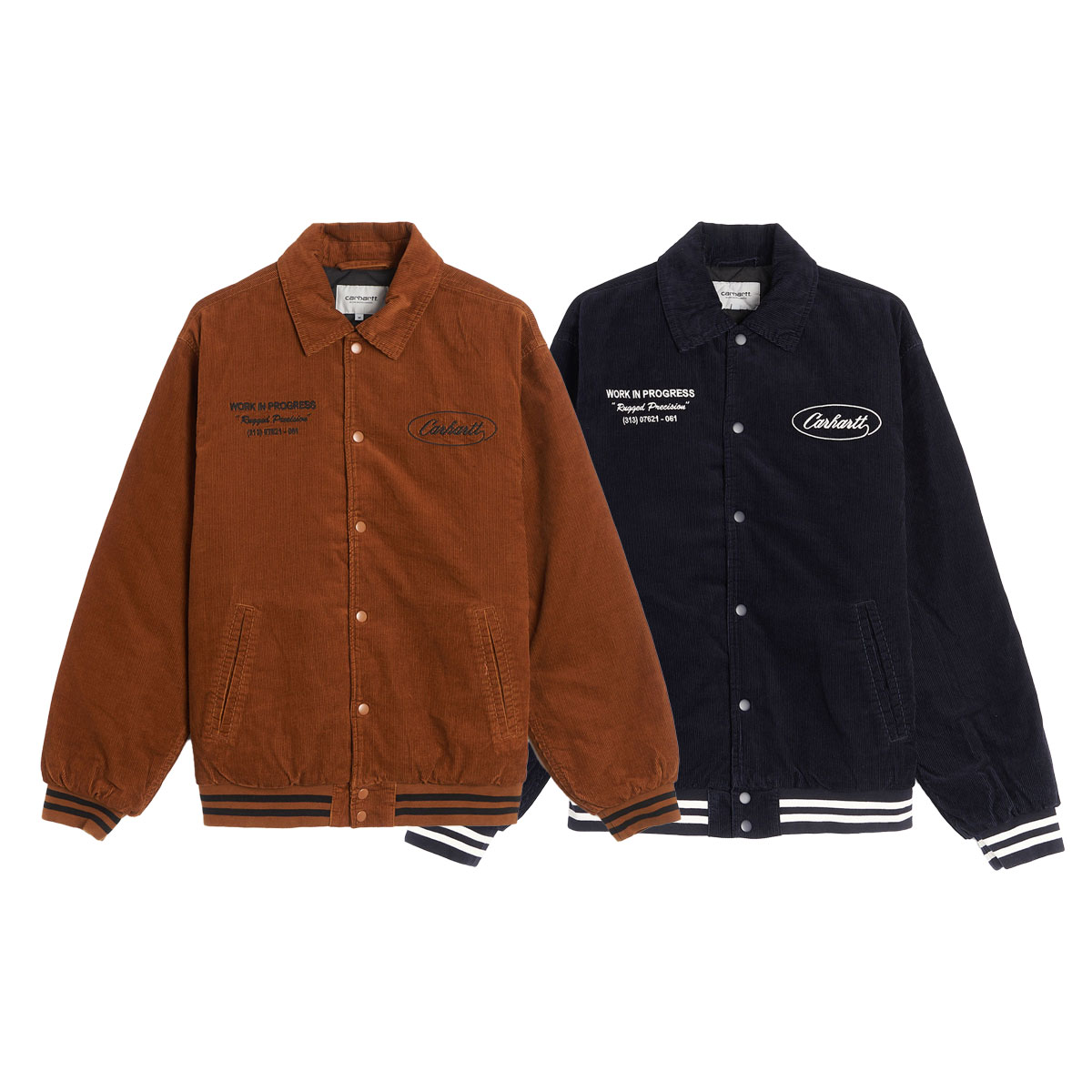 CARHARTT WIP カーハート ワークインプログレス コーデュロイ ジャケット ストリート ブランド RUGGED LETTERMAN  JACKET I032436