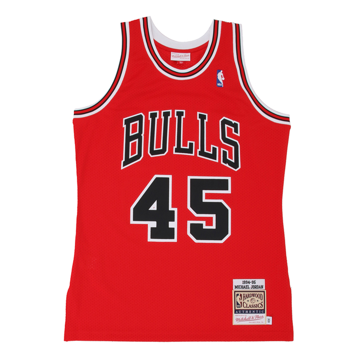 Mitchell & Ness ミッチェルアンドネス バスケットジャージ ノースリーブ 1994-95 CHICAGO BULLS AUTHENTIC JERSEY MICHAEL JORDAN #45 AJY4LG19008｜clickstarwaks