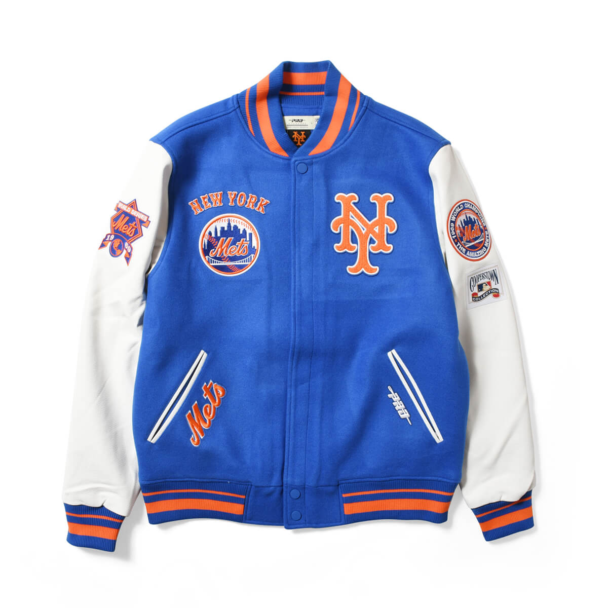 PRO STANDARD プロスタンダード ニューヨーク・メッツ スタジャン ストリート ブランド NEW YORK METS RETRO CLASSIC RIB WOOL VARSITY JACKET LNM635557｜clickstarwaks