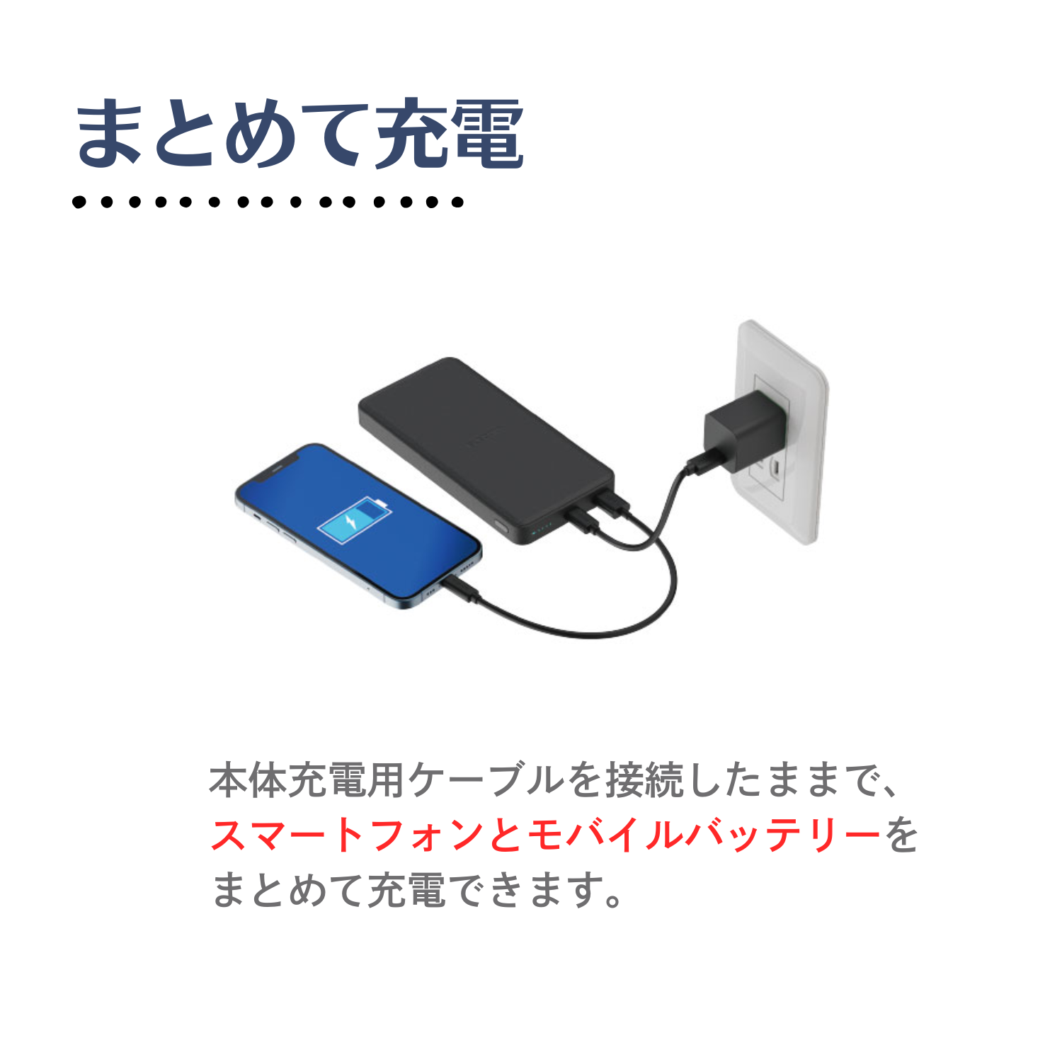 安全性の高い リン酸鉄モバイルバッテリー 12000mAh エレコム PD20W