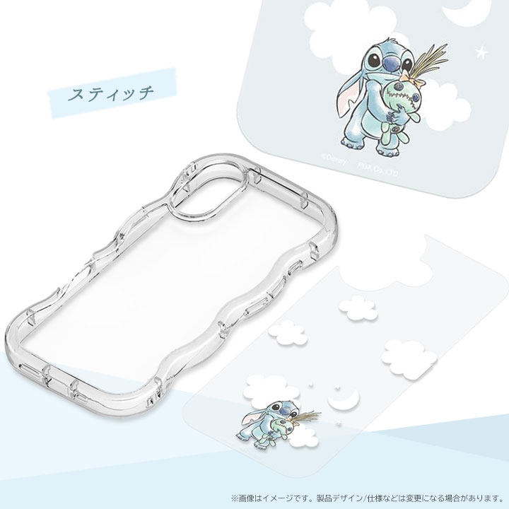 アイフォン17 ケース ディズニー うねうね かわいい ウェーブ なみなみ おしゃれ スマホケース 耐衝撃 iPhone17 クリア 透明 スティッチ プーさん キャラクター 関連画像2