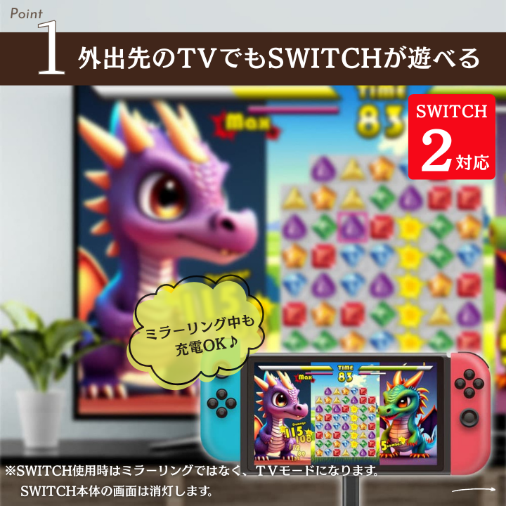 HDMIアダプタ ミラーリング 変換 SWITCH2 Type-C TV iPhone Android