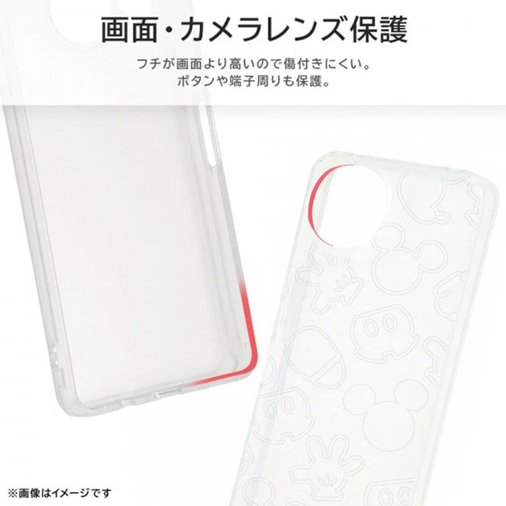 キラキラ ミッキー ケース AQUOS wish4 SH-52E ディズニー