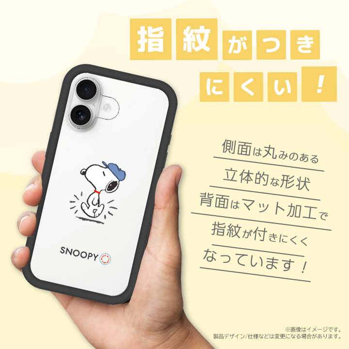 iPhone16 プランプフレームケース スヌーピー SNOOPY 総柄