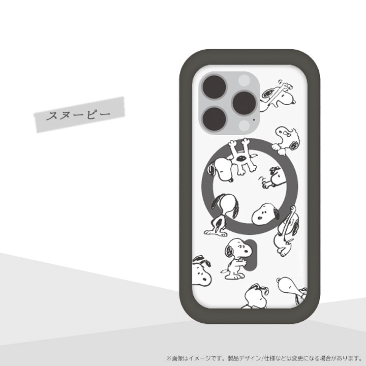 iPhone16Pro MagSafe対応プランプフレームケース スヌーピー SNOOPY