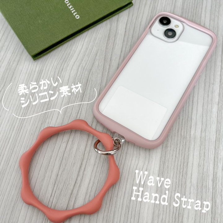 ハンドストラップ ウェーブ スマートフォン スマホ 落下防止 スマホ