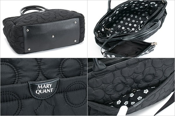 新品未使用品　タグ付き　マリークワント トートバック　ブラック マリークワント MARY QUANT デイジーパッチソフト トート