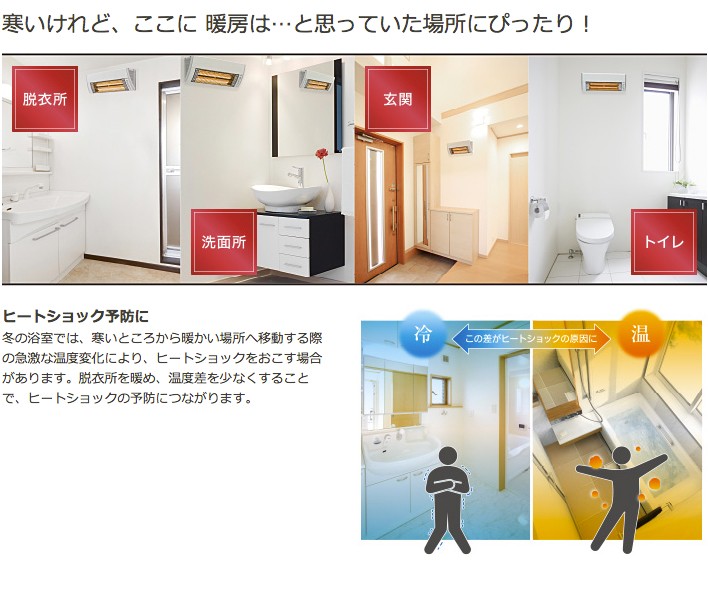 コロナ 壁掛型遠赤外線暖房機 ウォールヒート CHK-C126/DHK-C1216